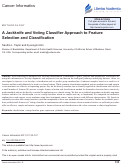 Cover page: A Jackknife and Voting Classifier Approach to Feature Selection and Classification