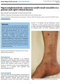Cover page: Hypocomplementemic cutaneous small vessel vasculitis in a patient with IgG4-related disease