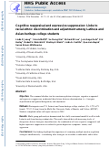 Cover page: Cognitive reappraisal and expressive suppression: Links to racial‐ethnic discrimination and adjustment among Latino/a and Asian‐heritage college students