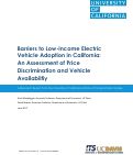 Cover page: Barriers to Low-Income Electric Vehicle Adoption in California: An Assessment of Price Discrimination and Vehicle Availability