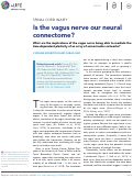 Cover page: Is the vagus nerve our neural connectome?