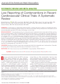 Cover page: Low Reporting of Cointerventions in Recent Cardiovascular Clinical Trials: A Systematic Review