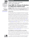 Cover page: Sample Costs for a 500-Head Dairy Goat Operation: Goat Milk for Cheese Production in California's North Coast