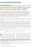 Cover page: Age and Acute Ischemic Stroke Outcome in North American Patients With COVID‐19