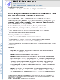 Cover page: Option A improved HIV-free infant survival and mother to child HIV transmission at 9–18 months in Zimbabwe