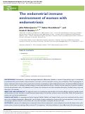Cover page: The endometrial immune environment of women with endometriosis