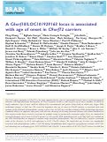 Cover page: A C6orf10/LOC101929163 locus is associated with age of onset in C9orf72 carriers