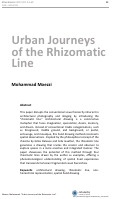 Cover page: Urban Journeys of the Rhizomatic Line