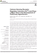 Cover page: Calcium-Sensing Receptor Regulates Cytosolic [Ca2+] and Plays a Major Role in the Development of Pulmonary Hypertension