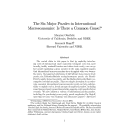 Cover page: The Six Major Puzzles in International Macroeconomics:  Is There a Common Cause?