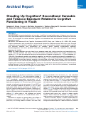 Cover page: Clouding Up Cognition? Secondhand Cannabis and Tobacco Exposure Related to Cognitive Functioning in Youth