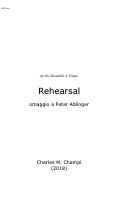 Cover page: Rehearsal