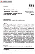 Cover page: Chemical warfare in Colombia, evidentiary ecologies and senti-actuando practices of justice