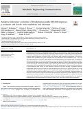 Cover page: Adaptive laboratory evolution of Pseudomonas putida KT2440 improves p-coumaric and ferulic acid catabolism and tolerance