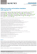 Cover page: Efficient ancestry and mutation simulation with msprime 1.0