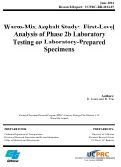 Cover page: Warm-Mix Asphalt Study: First-Level Analysis of Phase 2b Laboratory Testing on Laboratory-Prepared Specimens