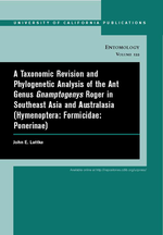 Cover page: A Taxonomic Revision and Phylogenetic Analysis of the Ant Genus Gnamptogenys Roger in Southeast Asia and Australasia (Hymenoptera: Formicidae: Ponerinae)