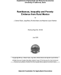 Cover page: Remittances, Inequality and Poverty: Evidence from Rural Mexico