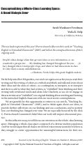 Cover page: Conceptualizing a whole-class learning space: A grand dialogic zone