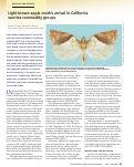 Cover page: Light brown apple moth’s arrival in California worries commodity groups