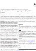 Cover page: A healthy plant–based diet is favorably associated with cardiometabolic risk factors among participants of South Asian ancestry