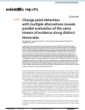 Cover page: Change point detection with multiple alternatives reveals parallel evaluation of the same stream of evidence along distinct timescales