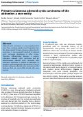 Cover page: Primary cutaneous adenoid cystic carcinoma of the abdomen: a rare entity