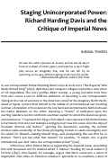 Cover page: Staging Unincorporated Power: Richard Harding Davis and the Critique of Imperial News
