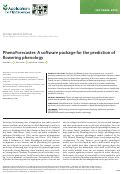 Cover page: PhenoForecaster: A software package for the prediction of flowering phenology