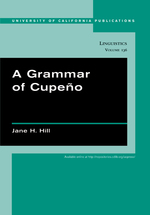 Cover page of A Grammar of Cupeño