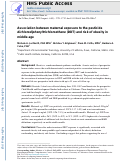 Cover page: Association between maternal exposure to the pesticide dichlorodiphenyltrichloroethane (DDT) and risk of obesity in middle age