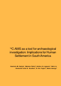 Cover page: 14C-AMS as a tool for archaeological investigation: Implications for Human Settlement in South America
