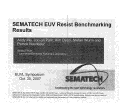 Cover page: SEMATECH EUV resist benchmarking results