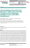 Cover page: Human Epidermal Growth Factor Receptor 2 (HER-2/neu)-Directed Therapy for Rare Metastatic Epithelial Tumors with HER-2 Amplification
