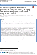 Cover page: Countervailing effects of income, air pollution, smoking, and obesity on aging and life expectancy: population-based study of U.S. Counties