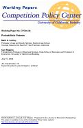 Cover page: Probabilistic Patents