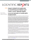 Cover page: Impact-related microspherules in Late Pleistocene Alaskan and Yukon “muck” deposits signify recurrent episodes of catastrophic emplacement