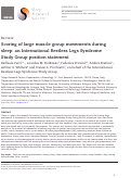 Cover page: Scoring of large muscle group movements during sleep: an International Restless Legs Syndrome Study Group position statement.