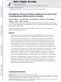 Cover page: Development of Decisional Values Statements for Lung Cancer Screening Among African American Smokers