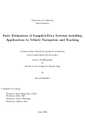 Cover page: State Estimation of Sampled-Data Systems including Applications to Vehicle Navigation and Tracking