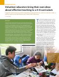 Cover page: Volunteer educators bring their own ideas about effective teaching to a 4-H curriculum
