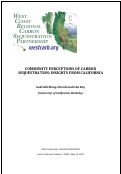 Cover page: Community perceptions of carbon sequestration – insights from California