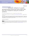 Cover page: Correction: Individuals’ willingness to provide geospatial global positioning system (GPS) data from their smartphone during the COVID-19 pandemic