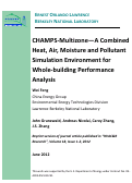 Cover page: CHAMPS-Multizone?A Combined Heat, Air, Moisture and Pollutant Simulation Environment for Whole-building Performance Analysis