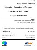 Cover page: Laboratory Evaluation of Corrosion Resistance of Steel Dowels in Concrete Pavement