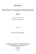 Cover page: Reports of the Great California Earthquake of 1857