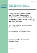 Cover page: Energy Efficiency Improvement and Cost Saving Opportunities for the U.S. Iron and Steel Industry An ENERGY STAR(R) Guide for Energy and Plant Managers