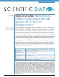 Cover page: Transcriptional profile of hippocampal dentate granule cells in four rat epilepsy models.