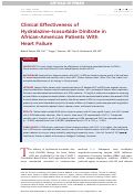 Cover page: Clinical Effectiveness of Hydralazine–Isosorbide Dinitrate in African-American Patients With Heart&nbsp;Failure