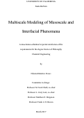Cover page: Multiscale Modeling of Mesoscale and Interfacial Phenomena